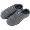 Dickies Open and Closed Back Memory Foam Slippers With Indoor/Outdoor Sole(Grey Felt)