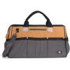 Dickies 20-Inch Durable Canvas Work Bag for Painters, Carpenters, and Builders, Heavy-Duty Zipper, Reinforced Handles, Exterior Pockets, Shoulder Strap, Tan/Grey(Tan)