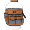 Dickies 35-Pocket 5-Gallon Bucket Organizer With Drill Holster, Padded Handle, and Tape Tether, for Contractors and Painters