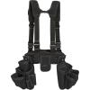 Dickies 4-Piece Carpenter’s Rig, Padded Tool Belt Suspenders, Cooling Mesh, Leather Tool Belt, Steel Buckle, Grey/Tan, 3.8 lb.(Black)