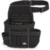 Dickies 8-Pocket Padded Tool Belt/Utility Pouch for Painters, Carpenters, and Builders, Adjustable 3-Inch Belt, Durable Canvas Construction, White(Black)