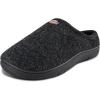 Dickies Open and Closed Back Memory Foam Slippers With Indoor/Outdoor Sole(Black Felt)
