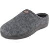 Dickies Open and Closed Back Memory Foam Slippers With Indoor/Outdoor Sole(Grey Felt)