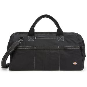 Dickies 20-Inch Durable Canvas Work Bag for Painters, Carpenters, and Builders, Heavy-Duty Zipper, Reinforced Handles, Exterior Pockets, Shoulder Strap, Tan/Grey(Black)