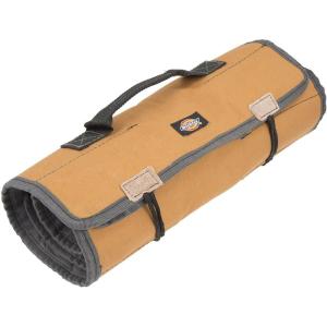 Dickies Small Wrench/Screwdriver Organizer Roll for Mechanics, 16 Tool Pockets, Durable Canvas Construction, 13.5 in. x 12.75 in. Unrolled, Black(Grey)