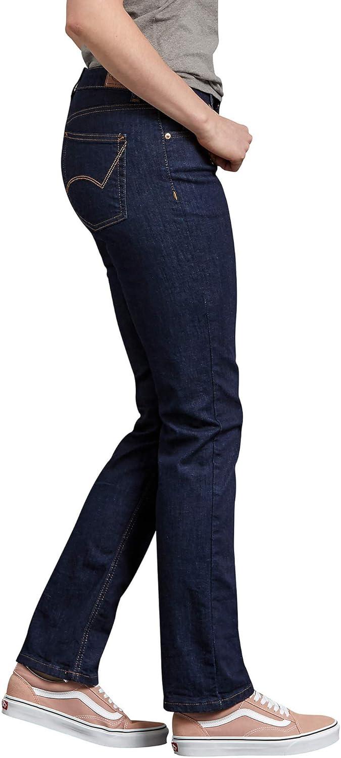 image:imageDickies Womens Perfect Shape Denim Jean Straight StretchRinsed Indigo Blue