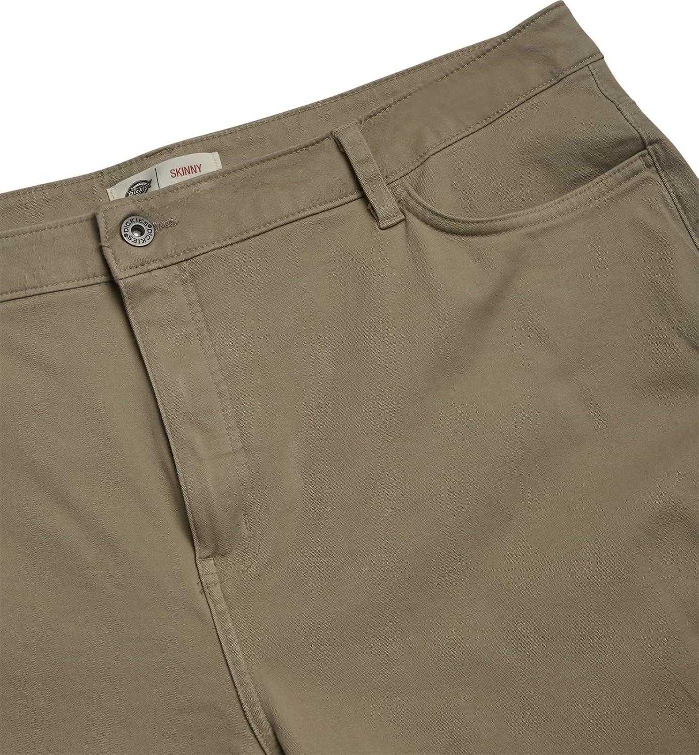 image:imageDickies Womens Perfect Shape Twill Skinny 4 Pocket PantRinsed Oxford Stone