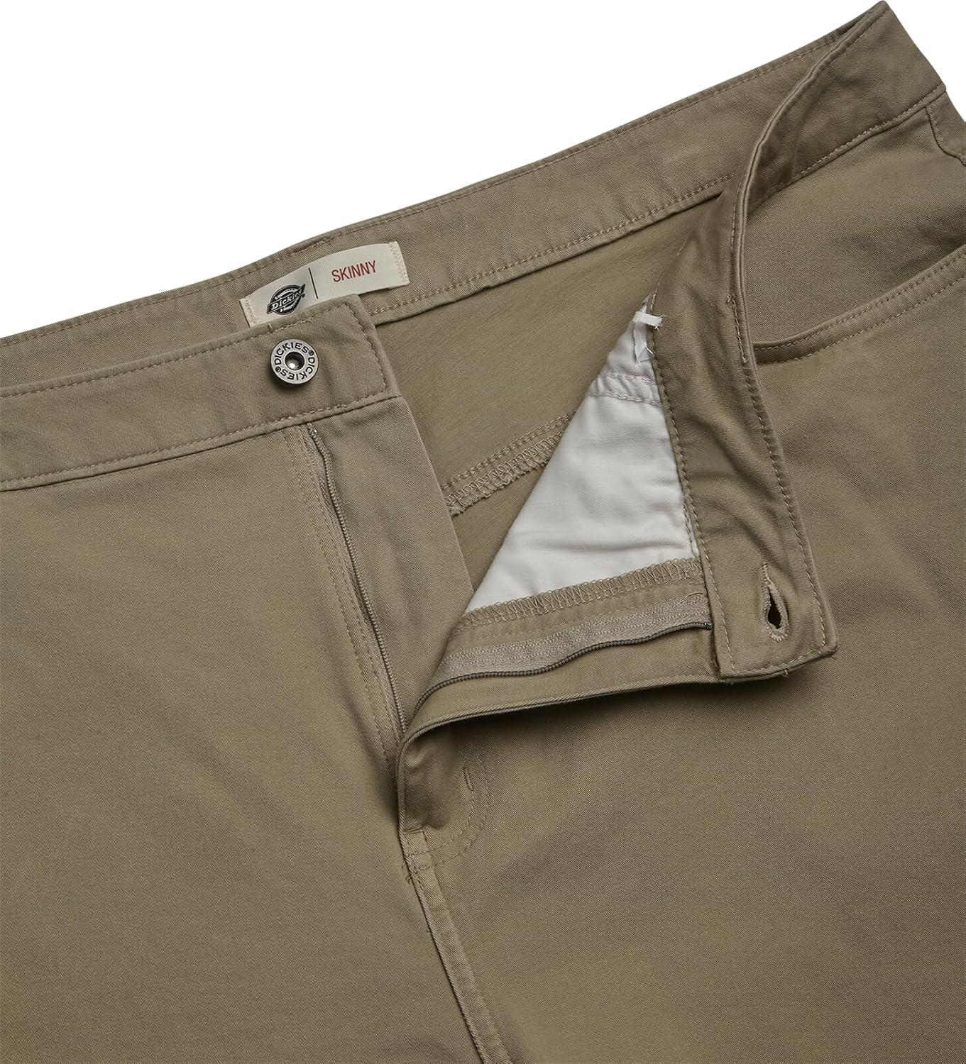 image:imageDickies Womens Perfect Shape Twill Skinny 4 Pocket PantRinsed Oxford Stone
