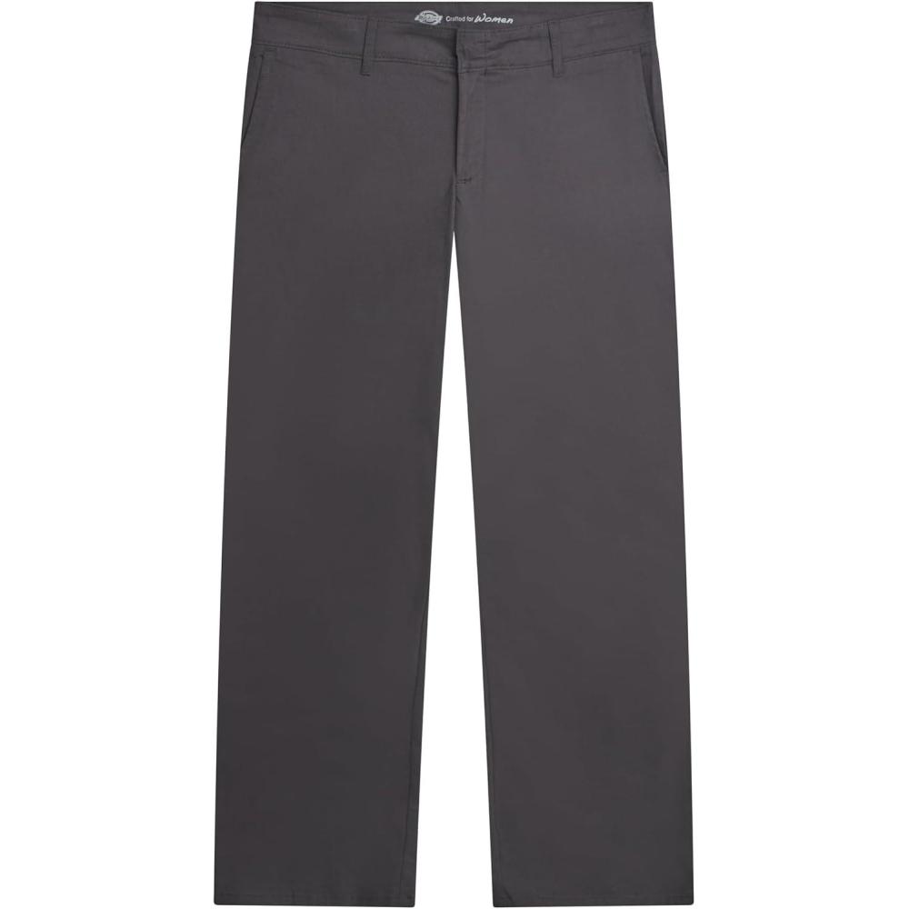 image:imageDickies Womens Flat Front Stretch Cotton Blend PantsCharcoal
