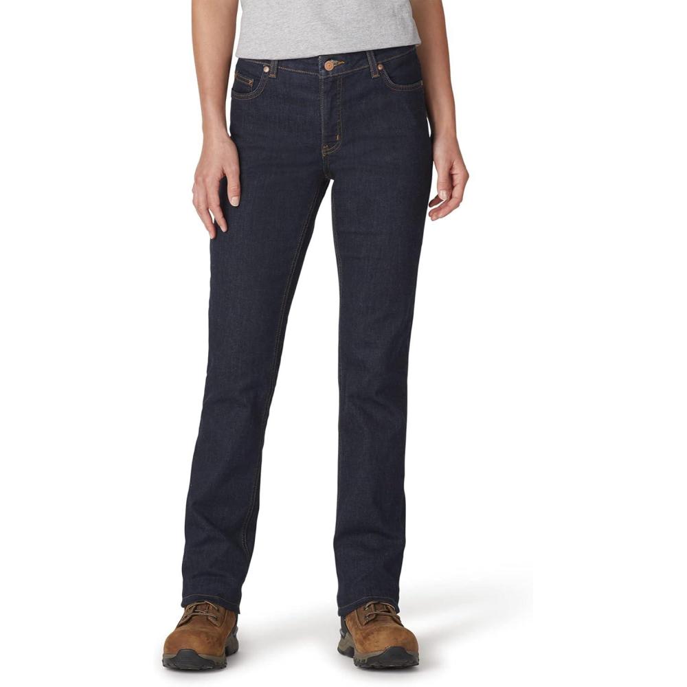 image:imageDickies Womens Perfect Shape Denim Jean Straight StretchRinsed Indigo Blue