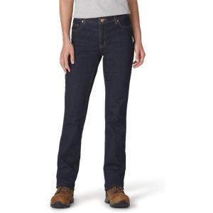 Dickies Women’s Perfect Shape Denim Jean – Straight Stretch(Rinsed Indigo Blue)