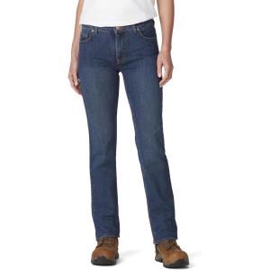 Dickies Women’s Perfect Shape Denim Jean – Straight Stretch(Stonewashed Indigo Blue)