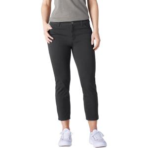 Dickies Women’s Perfect Shape Twill Capri Pant(Rinsed Black)