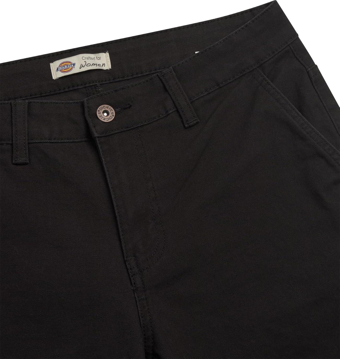 image:imageDickies Womens Slim Straight Stretch Duck Carpenter PantRinsed Black
