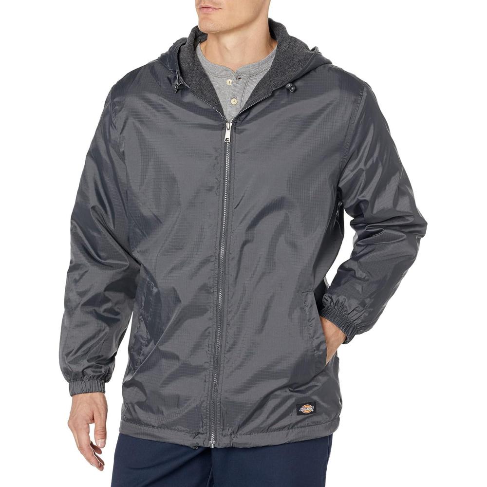 image:imageDickies Mens Fleece Lined Hooded JacketCharcoal V1