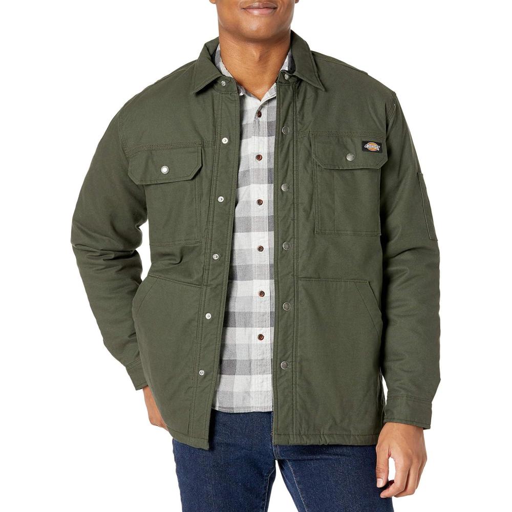 image:imageDickies Mens Flex Duck Shirt JacketOlive Green