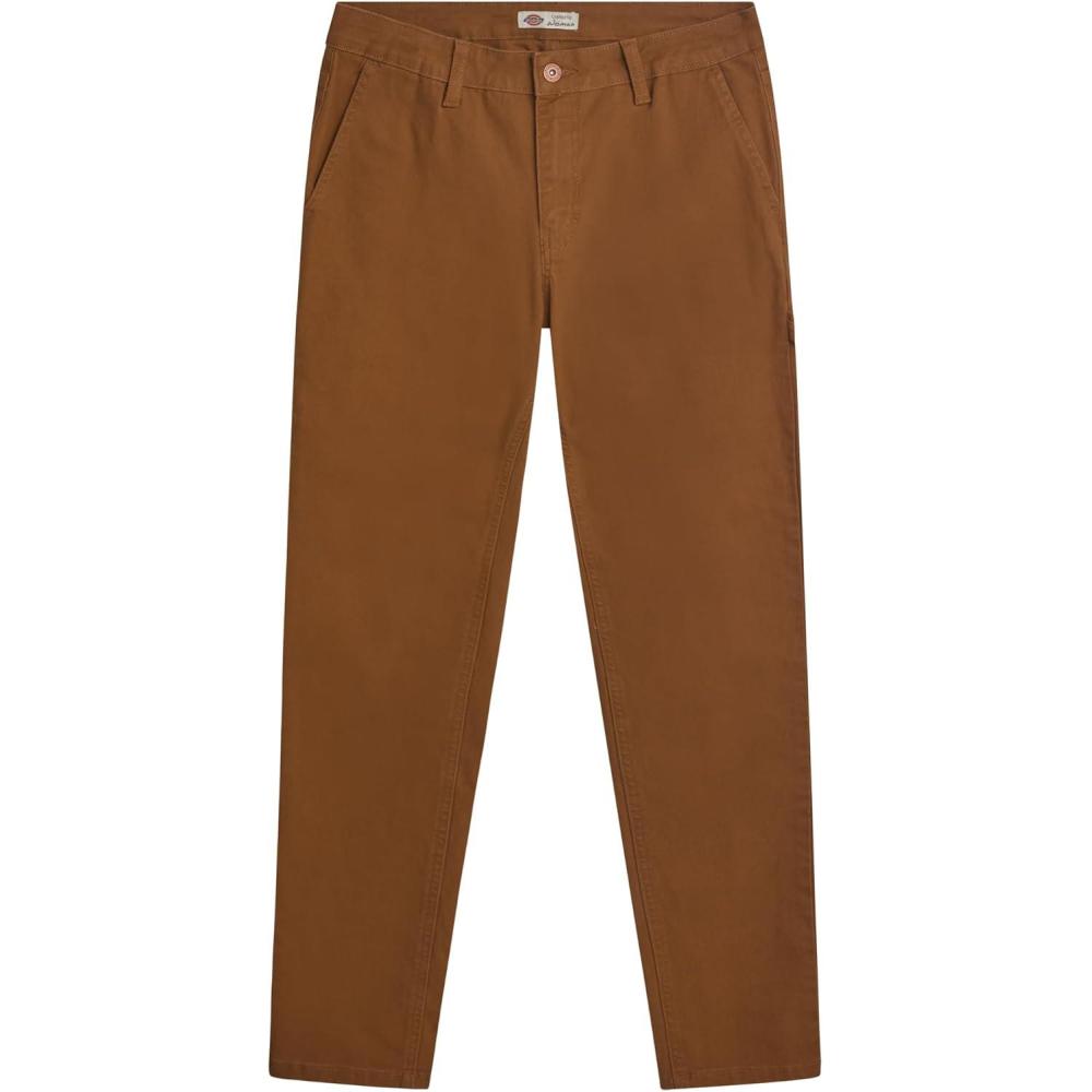 image:imageDickies Womens Slim Straight Stretch Duck Carpenter PantRinsed Brown Duck