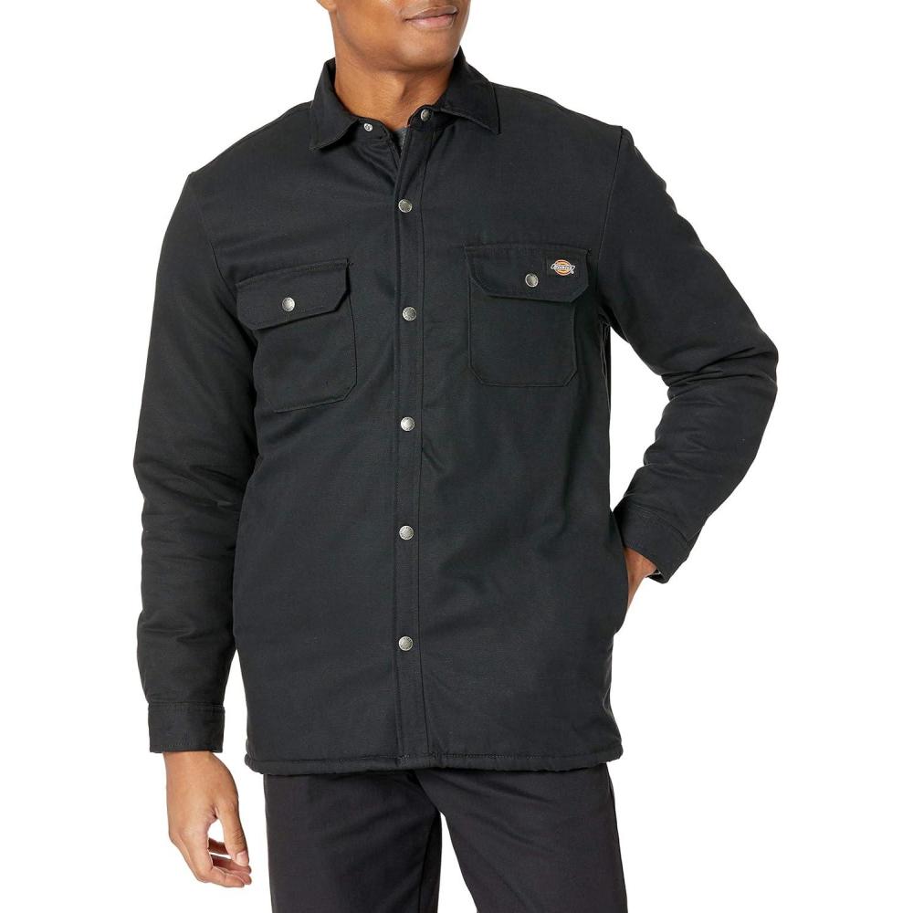 image:imageDickies mens Flannel Lined Duck Shirt JacketBlack