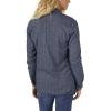 Dickies Womens Long Sleeve Plaid Flannel Shirt(Blue Two Tone Herringbone)