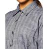 Dickies Womens Long Sleeve Plaid Flannel Shirt(Blue Two Tone Herringbone)