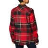 Dickies Womens Long Sleeve Plaid Flannel Shirt(English Red Black Plaid)