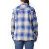 Dickies Womens Long Sleeve Plaid Flannel Shirt(Ink Navy/Clear Blue Ombre)