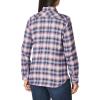 Dickies Womens Long Sleeve Plaid Flannel Shirt(Ombre Orchid)