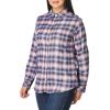 Dickies Womens Long Sleeve Plaid Flannel Shirt(Ombre Orchid)