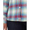 Dickies Womens Long Sleeve Plaid Flannel Shirt(Ombre Red Blue)