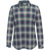 Dickies Womens Long Sleeve Plaid Flannel Shirt(Ombre Red Blue)