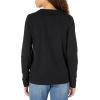 Dickies Women’s Long-Sleeve 3-Button Henley Shirt(Knit Black)