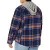 Dickies Womens Women’s Plus Flannel Hooded Shirt Jacket