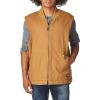 Dickies mens Relaxed Fit Sherpa Lined Duck Vest(Rinsed Brown Duck V1)
