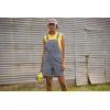 Dickies womens Bib Shortall(Rinsed Hickory Stripe)