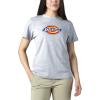 Dickies Womens Logo Graphic Short Sleeve T-Shirt(Heather Grey)