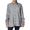 Dickies Womens Long Sleeve Plaid Flannel Shirt(Blue Two Tone Herringbone)