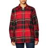 Dickies Womens Long Sleeve Plaid Flannel Shirt(English Red Black Plaid)