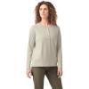 Dickies Women’s Long-Sleeve 3-Button Henley Shirt(Oatmeal)
