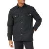 Dickies mens Flannel Lined Duck Shirt Jacket(Black)