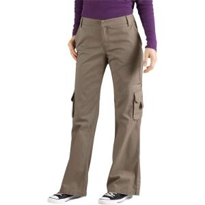 Dickies Womens Relaxed Cargo Pant(Rinsed Pebble Brown)