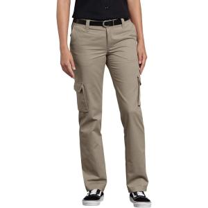 Dickies Women’s Relaxed Fit Stretch Cargo Straight Leg Pants(Desert Sand V1)