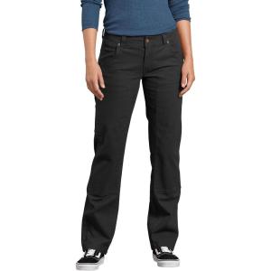Dickies Women’s Relaxed Straight Stretch Double-Front Carpenter Pant(Rinsed Black)