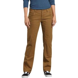 Dickies Women’s Relaxed Straight Stretch Double-Front Carpenter Pant(Rinsed Brown Duck)