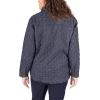 Dickies Women’s Plus Size Quilted Flannel Shirt Jacket(Blue Two Tone Herringbone)
