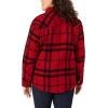 Dickies Women’s Plus Size Quilted Flannel Shirt Jacket(English Red Black Plaid)