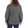 Dickies Women’s Plus Size Quilted Flannel Shirt Jacket(Gray Two Tone Herringbone)