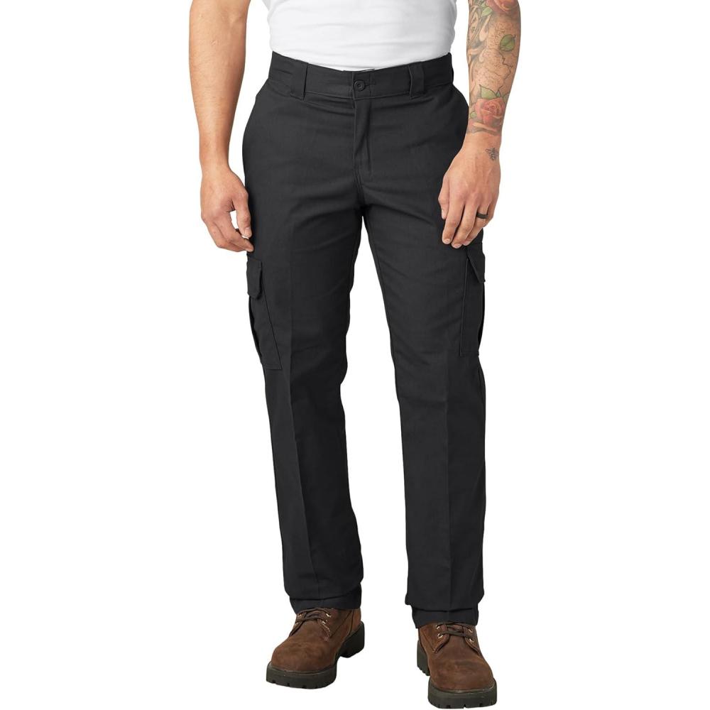 image:imageDickies Mens Flex Regular Fit Cargo PantsBlack V1