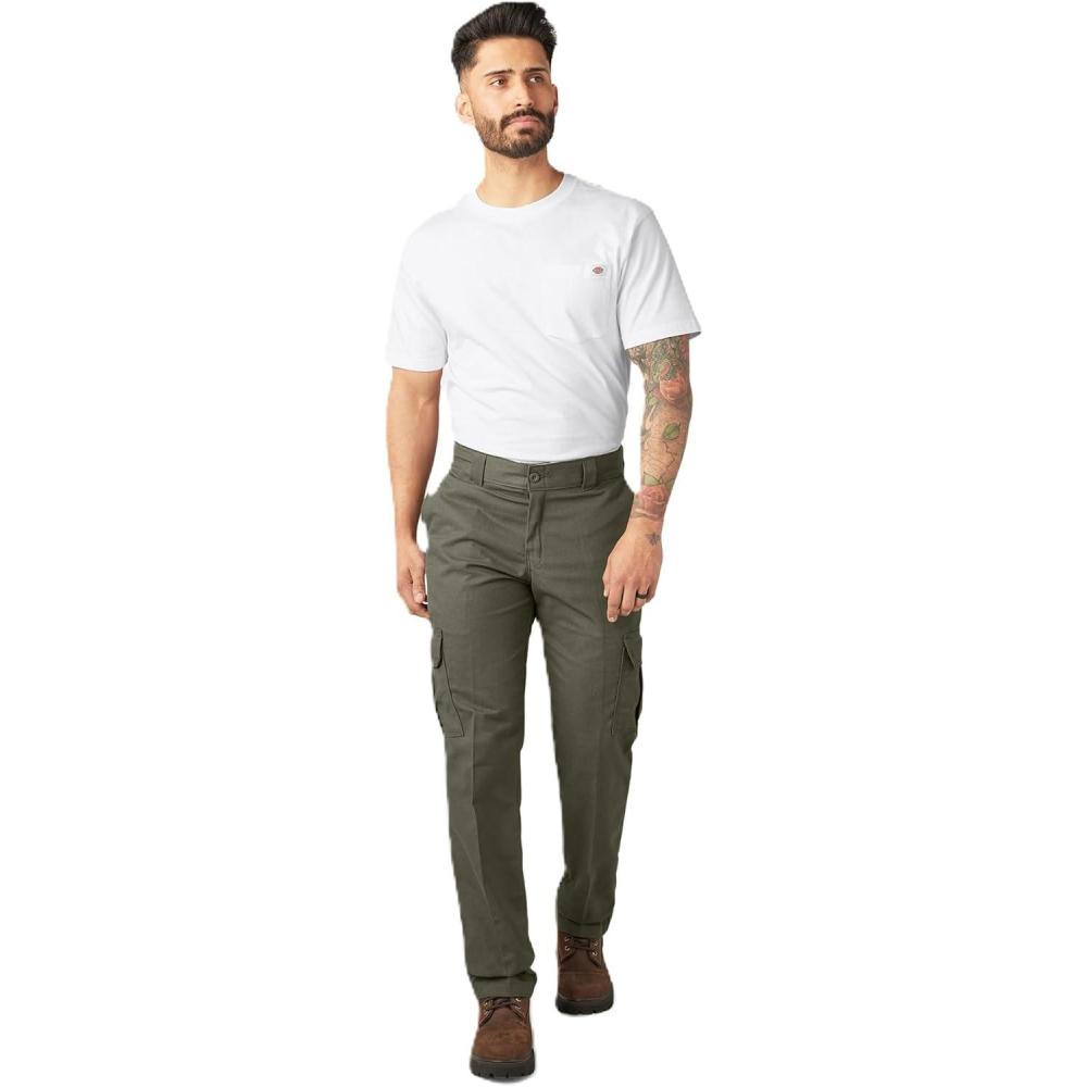 image:imageDickies Mens Flex Regular Fit Cargo PantsMoss Green
