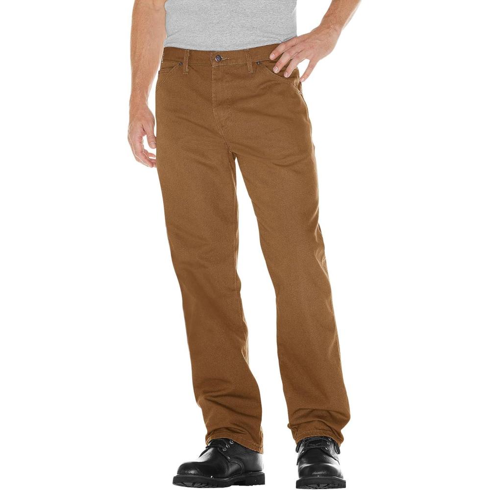 image:imageDickies Mens Relaxed Fit Heavyweight Duck Carpenter PantsBraun
