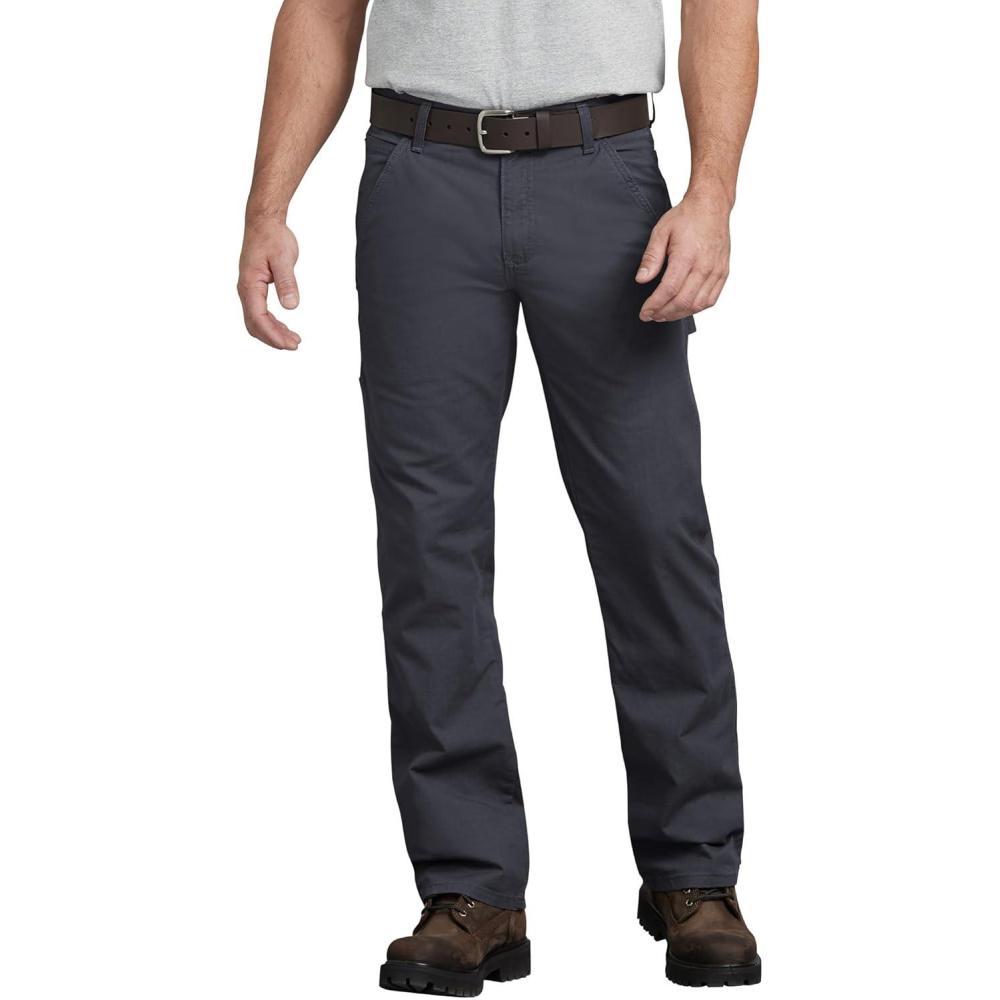 image:imageDickies Mens Tough Max Duck Carpenter PantRinsed Diesel Gray